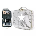 Waterproof PU Marble Travel Makeup Bag Private Label White Cosmetic Bag